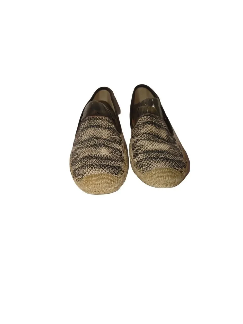 Tory Burch Ines Platform Espadrille Snakeskin Leather Size 10M